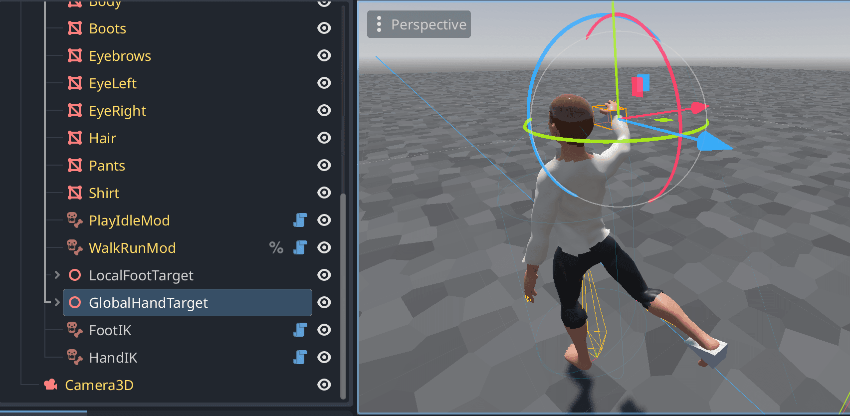 Two Bone IK SkeletonModifier3D in Godot